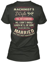Load image into Gallery viewer, Gift For Machinist's Wife He's Working Ladies V-Neck
