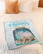 Load image into Gallery viewer, Cat In Bottle Magic Christmas Design Gift For Cat Lovers Fleece Blanket
