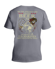 Load image into Gallery viewer, 8th Day God Created Beer To Prevent The Us Marine Guys V-Neck
