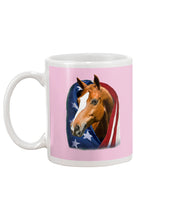 Load image into Gallery viewer, Horse Covered Into USA Flag Meaningful Gift For Men Mug
