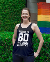 Load image into Gallery viewer, Fabrique En 80 40 Ans D'Excellence Custom Design Gift For Friends Ladies Flowy Tank
