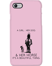 Load image into Gallery viewer, A Girl Her Dog Her Horse It's A Beautiful Thing Phone case
