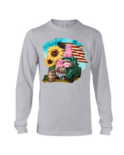 Load image into Gallery viewer, Black Phone Case With Pig Sunflower Gift For Pig Lovers Unisex Long Sleeve
