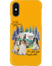 Load image into Gallery viewer, Cavalier King It's Who You Travel With Gift For Dog Lovers Phone case
