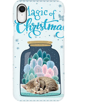 Load image into Gallery viewer, Cat In Bottle Magic Christmas Design Gift For Cat Lovers Phone case

