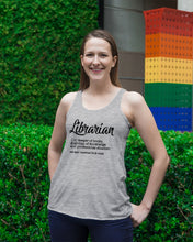 Load image into Gallery viewer, Librarian Keeper Of Books Guardian Of Knowledge Custom Design Ladies Flowy Tank
