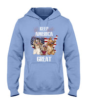 Load image into Gallery viewer, Keep America Great Yorkshire Terrier Gift For Dog Lovers Hoodie
