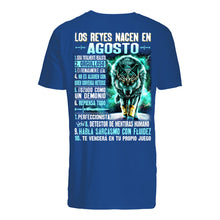Load image into Gallery viewer, Birthday Gift Los Reyes Nacen En Agosto Angry Wolf Guys Tee
