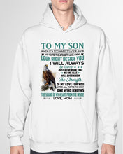 Load image into Gallery viewer, Look Right Beside You Eagle Mom Gift For Son Hoodie
