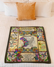 Load image into Gallery viewer, I Am An Imperfect Person By A Loved Perfect God Gift For March Girl Fleece Blanket

