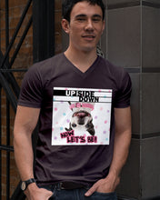 Load image into Gallery viewer, Boston Upside Down Now Let's Be Gift For Dog Lovers Guys V-Neck

