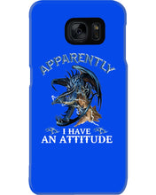 Load image into Gallery viewer, Apparently I Have An Attitude Blue Dragon Phone case
