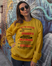Load image into Gallery viewer, I Get My Attitude From My Freakin' Awesome Grandpa Who Was Born In October Sweatshirt
