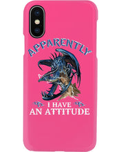 Load image into Gallery viewer, Apparently I Have An Attitude Blue Dragon Phone case
