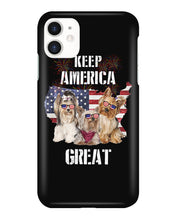 Load image into Gallery viewer, Keep America Great Yorkshire Terrier Gift For Dog Lovers Phone case
