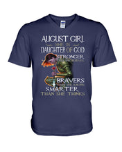 Load image into Gallery viewer, August Girl Daughter Of God Meaningful Gift For Women Guys V-Neck
