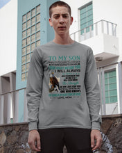 Load image into Gallery viewer, Look Right Beside You Eagle Mom Gift For Son Unisex Long Sleeve
