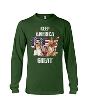 Load image into Gallery viewer, Keep America Great Yorkshire Terrier Gift For Dog Lovers Unisex Long Sleeve
