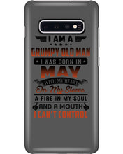 Load image into Gallery viewer, I'm A Grumpy Old Man I Was Born In May With My Heart Phone case
