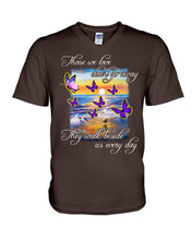 Load image into Gallery viewer, Butterfly Sunset On Beach Those We Love Don't Go Away Gift For Lover Guys V-Neck
