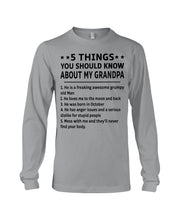 Load image into Gallery viewer, 5 Things You Should Know About My October      Grandpa For Birthday Gift Unisex Long Sleeve
