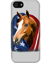 Load image into Gallery viewer, Horse Covered Into USA Flag Meaningful Gift For Men Phone case

