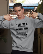 Load image into Gallery viewer, A Spoiled Son Of     September Freaking Awesome Mom For Birthday Gift Sweatshirt
