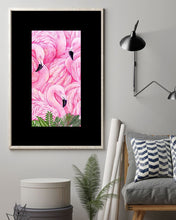 Load image into Gallery viewer, Beautiful Flamingo And Feather Gift For Flamingo Lovers Vertical Poster
