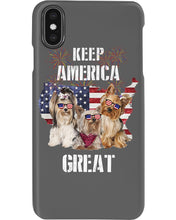 Load image into Gallery viewer, Keep America Great Yorkshire Terrier Gift For Dog Lovers Phone case
