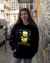 Load image into Gallery viewer, Baseball Drink Beer Day St Patrick's Day Gift For Baseball Lovers Hoodie
