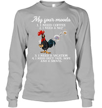 Load image into Gallery viewer, I Need Coffee A Nap A Vacation Duct Tape Hope And A Showel Unisex Long Sleeve

