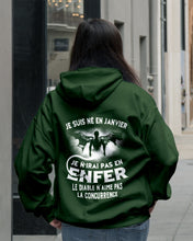 Load image into Gallery viewer, Je Suis Né El En   Jarvier   Enfer Le Diable N Aime Pas Birthday Gift Hoodie
