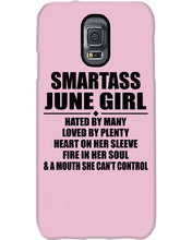 Load image into Gallery viewer, Birthday Gift For Smartass June GirlHeart On Her Sleeve Phone case
