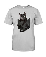 Load image into Gallery viewer, Cat In Your Front Pocket Perfect Gift For Friends Who Loves Cat Guys Tee
