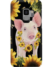 Load image into Gallery viewer, Beautiful Pig With Sunflowers Gift For Pig Lovers Phone case
