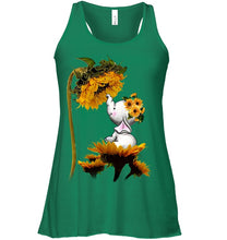 Load image into Gallery viewer, Elephant Sunflower Special Custom Design For Cute Girls Ladies Flowy Tank
