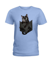 Load image into Gallery viewer, Cat In Your Front Pocket Perfect Gift For Friends Who Loves Cat Ladies Tee
