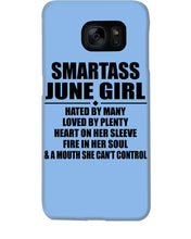 Load image into Gallery viewer, Birthday Gift For Smartass June GirlHeart On Her Sleeve Phone case
