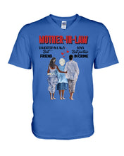 Load image into Gallery viewer, Daughter In Law's Best Friend Son's Best Partner In Crime Gift For Mom In Law Guys V-Neck
