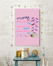 Load image into Gallery viewer, Butterflies When I Miss You I Just Have To Look Inside My Heart Gift For Lover Vertical Poster
