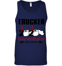 Load image into Gallery viewer, 2020 The Year When Shit Got Real Quarantined Gift For Trucker Unisex Tank Top
