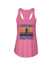 Load image into Gallery viewer, Forget The Glass Slippers This Princess Wears Cleats Trending Ladies Flowy Tank
