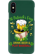 Load image into Gallery viewer, Baseball Drink Beer Day St Patrick's Day Gift For Baseball Lovers Phone case
