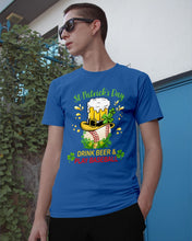 Load image into Gallery viewer, Baseball Drink Beer Day St Patrick's Day Gift For Baseball Lovers Guys Tee
