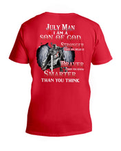 Load image into Gallery viewer, July Man Son Of God Birthday Meaningful Gift For Men Guys V-Neck
