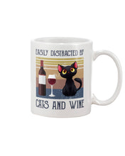Load image into Gallery viewer, Easily Distracted By Cats And Wine Special Custom Design Mug
