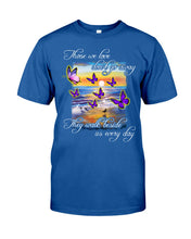Load image into Gallery viewer, Butterfly Sunset On Beach Those We Love Don't Go Away Gift For Lover Guys Tee
