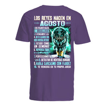 Load image into Gallery viewer, Birthday Gift Los Reyes Nacen En Agosto Angry Wolf Guys V-Neck
