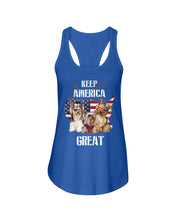 Load image into Gallery viewer, Keep America Great Yorkshire Terrier Gift For Dog Lovers Ladies Flowy Tank
