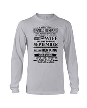 Load image into Gallery viewer, Gift For Husband I'm The Property Of A Freaking Awesome Wife Who Was Born In September Unisex Long Sleeve
